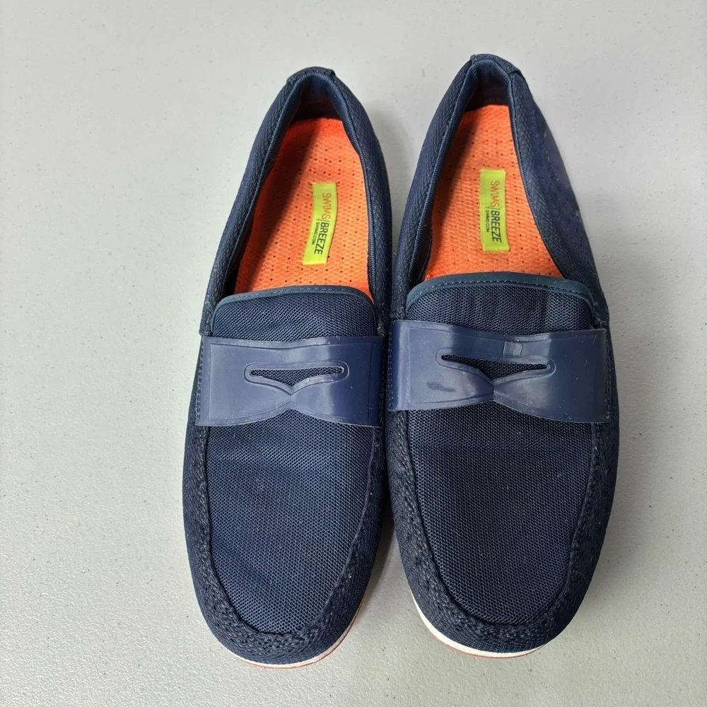 SWIMS Breeze Men's Blue Navy Penny Loafers Boat Shoes Water Size 8 Slip On